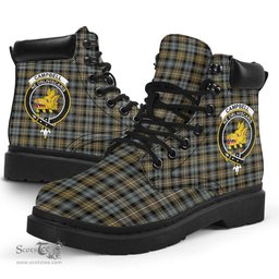 ScotsTee Shop Scottish Campbell Argyll Weathered Clan Crest Tartan All Season Boots
