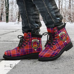 ScotsTee Shop Scottish Cameron of Lochiel Modern Clan Crest Tartan All Season Boots
