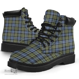 ScotsTee Shop Scottish Campbell Faded Clan Tartan All Season Boots