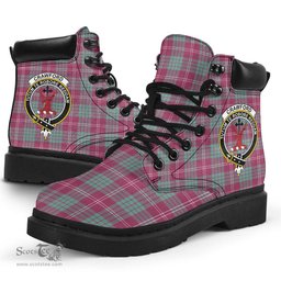 ScotsTee Shop Scottish Crawford Ancient Clan Crest Tartan All Season Boots