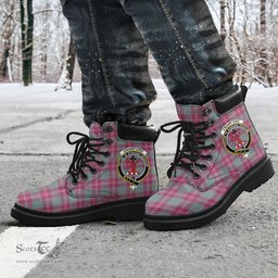 ScotsTee Shop Scottish Crawford Ancient Clan Crest Tartan All Season Boots