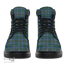 ScotsTee Shop Scottish Cockburn Ancient Clan Crest Tartan All Season Boots