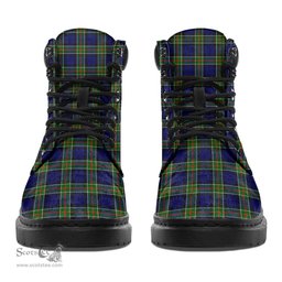 ScotsTee Shop Scottish Colquhoun Modern Clan Tartan All Season Boots