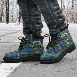 ScotsTee Shop Scottish Davidson of Tulloch Clan Crest Tartan All Season Boots