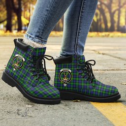 ScotsTee Shop Scottish Gordon Modern Clan Crest Tartan All Season Boots