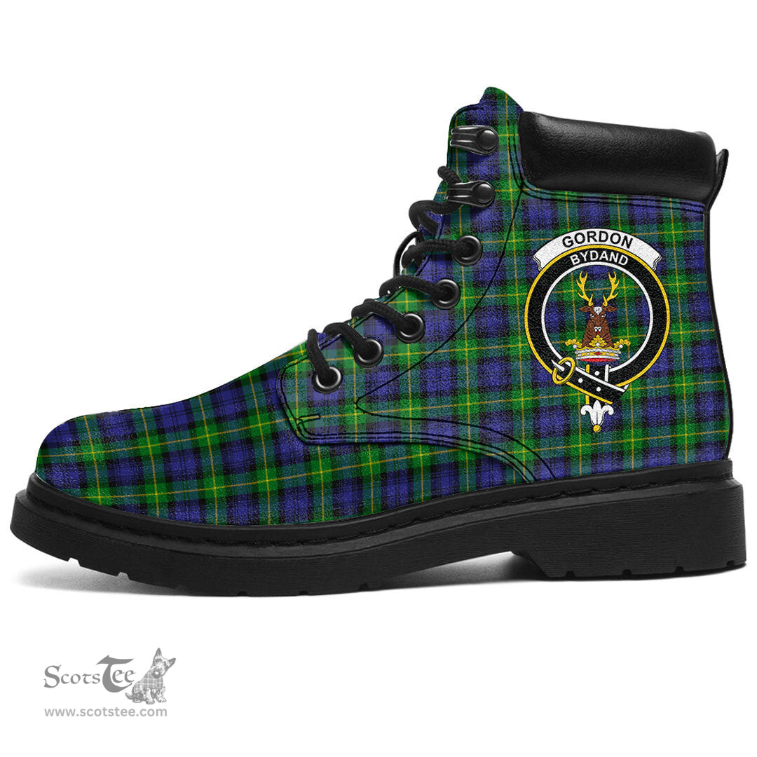 ScotsTee Shop Scottish Gordon Modern Clan Crest Tartan All Season Boots