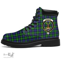 ScotsTee Shop Scottish Gordon Modern Clan Crest Tartan All Season Boots