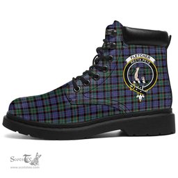 ScotsTee Shop Scottish Fletcher Modern Clan Crest Tartan All Season Boots
