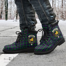 ScotsTee Shop Scottish Campbell of Cawdor Modern Clan Crest Tartan All Season Boots