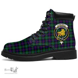 ScotsTee Shop Scottish Campbell of Cawdor Modern Clan Crest Tartan All Season Boots