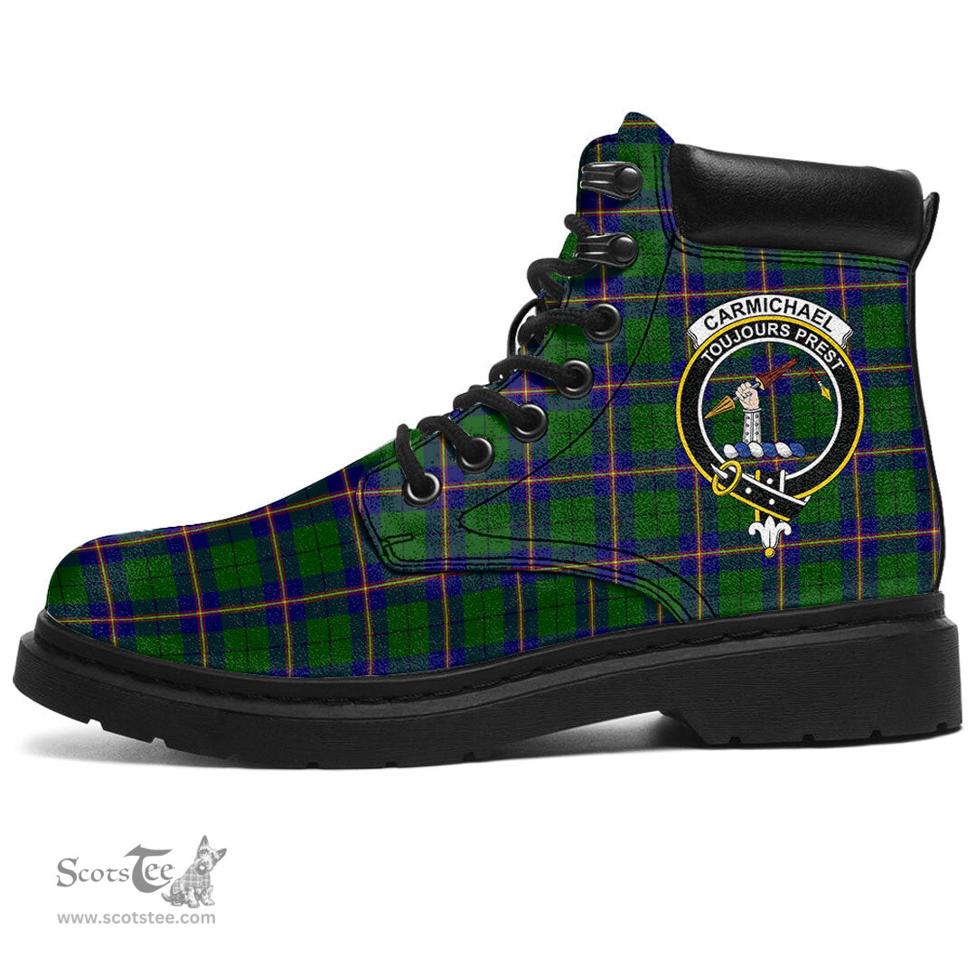 ScotsTee Shop Scottish Carmichael Modern Clan Crest Tartan All Season Boots