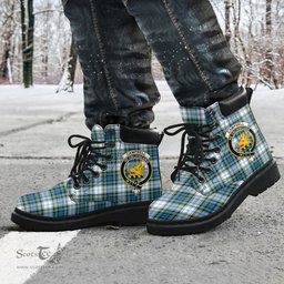 ScotsTee Shop Scottish Campbell Dress Ancient Clan Crest Tartan All Season Boots