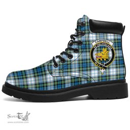 ScotsTee Shop Scottish Campbell Dress Ancient Clan Crest Tartan All Season Boots