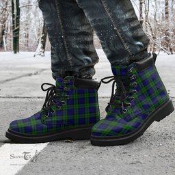 ScotsTee Shop Scottish Campbell Modern Clan Tartan All Season Boots