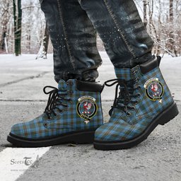 ScotsTee Shop Scottish Cockburn Modern Clan Crest Tartan All Season Boots