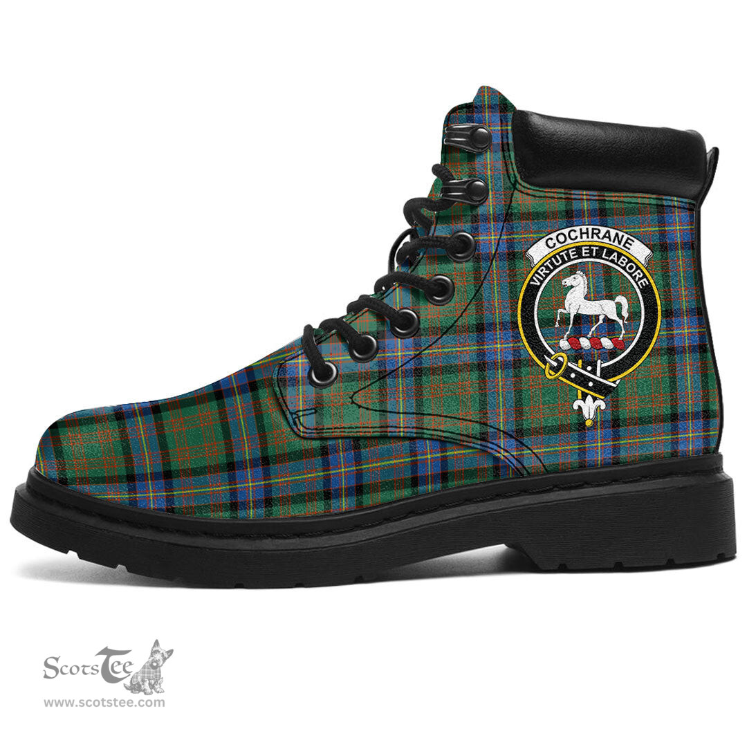 ScotsTee Shop Scottish Cochrane Ancient Clan Crest Tartan All Season Boots