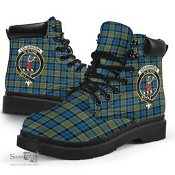 ScotsTee Shop Scottish Colquhoun Ancient Clan Crest Tartan All Season Boots