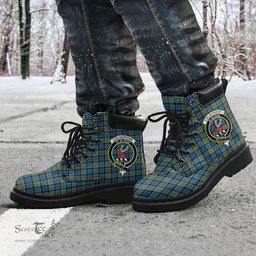 ScotsTee Shop Scottish Colquhoun Ancient Clan Crest Tartan All Season Boots
