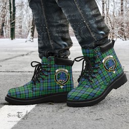 ScotsTee Shop Scottish Forsyth Ancient Clan Crest Tartan All Season Boots