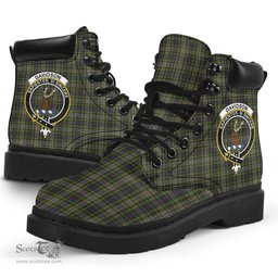 ScotsTee Shop Scottish Davidson Tulloch Dress Clan Crest Tartan All Season Boots