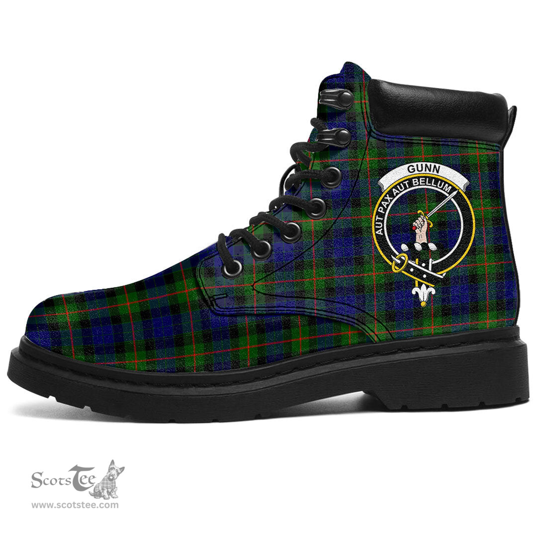 ScotsTee Shop Scottish Gunn Modern Clan Crest Tartan All Season Boots