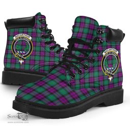 ScotsTee Shop Scottish MacArthur Milton Clan Crest Tartan All Season Boots