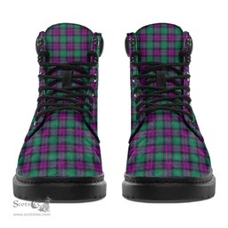 ScotsTee Shop Scottish MacArthur Milton Clan Crest Tartan All Season Boots
