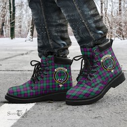 ScotsTee Shop Scottish MacArthur Milton Clan Crest Tartan All Season Boots