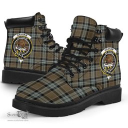 ScotsTee Shop Scottish Graham of Menteith Weathered Clan Crest Tartan All Season Boots