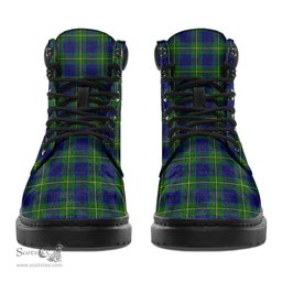 ScotsTee Shop Scottish Johnston Modern Clan Crest Tartan All Season Boots
