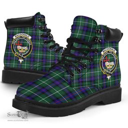ScotsTee Shop Scottish MacDonald of the Isles Hunting Modern Clan Crest Tartan All Season Boots