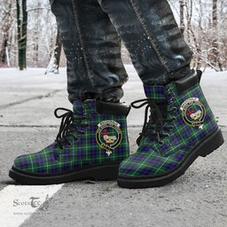 ScotsTee Shop Scottish MacDonald of the Isles Hunting Modern Clan Crest Tartan All Season Boots