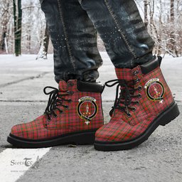 ScotsTee Shop Scottish MacAlister Modern Clan Crest Tartan All Season Boots