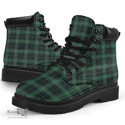 ScotsTee Shop Scottish MacAulay Hunting Ancient Clan Tartan All Season Boots