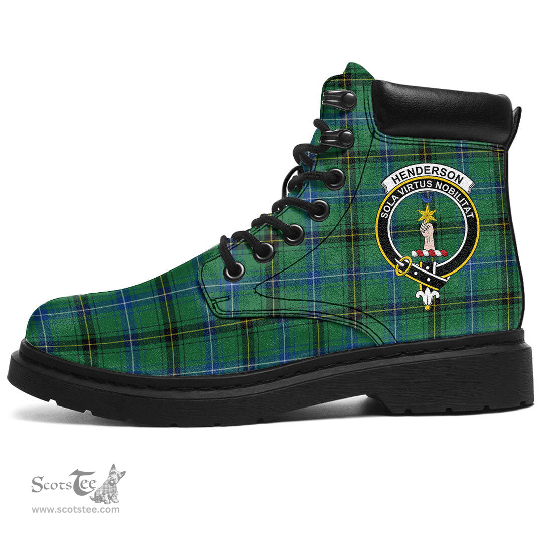 ScotsTee Shop Scottish Henderson Ancient Clan Crest Tartan All Season Boots