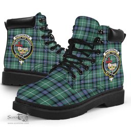 ScotsTee Shop Scottish MacDonald of the Isles Hunting Ancient Clan Crest Tartan All Season Boots