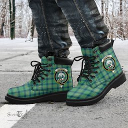 ScotsTee Shop Scottish Kennedy Ancient Clan Crest Tartan All Season Boots