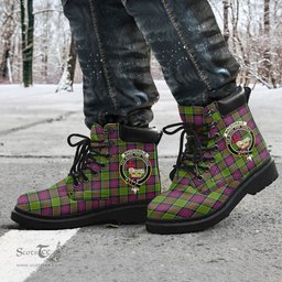 ScotsTee Shop Scottish MacDonald of Clanranald Clan Crest Tartan All Season Boots