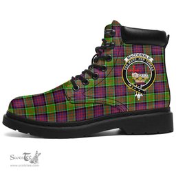 ScotsTee Shop Scottish MacDonald of Clanranald Clan Crest Tartan All Season Boots