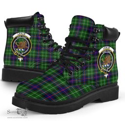 ScotsTee Shop Scottish Leslie Hunting Clan Crest Tartan All Season Boots