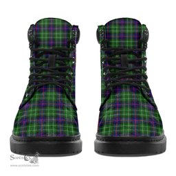 ScotsTee Shop Scottish Leslie Hunting Clan Crest Tartan All Season Boots