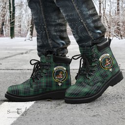 ScotsTee Shop Scottish MacAulay Hunting Ancient Clan Crest Tartan All Season Boots