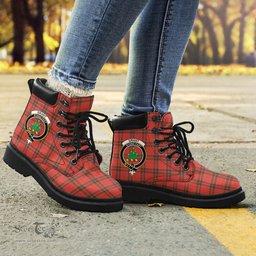 ScotsTee Shop Scottish Grant Weathered Clan Crest Tartan All Season Boots