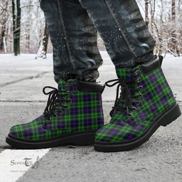 ScotsTee Shop Scottish Leslie Hunting Clan Tartan All Season Boots