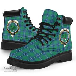 ScotsTee Shop Scottish Irvine Ancient Clan Crest Tartan All Season Boots