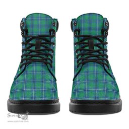 ScotsTee Shop Scottish Irvine Ancient Clan Crest Tartan All Season Boots