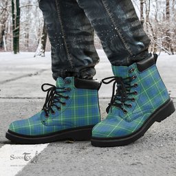 ScotsTee Shop Scottish Hamilton Hunting Ancient Clan Tartan All Season Boots