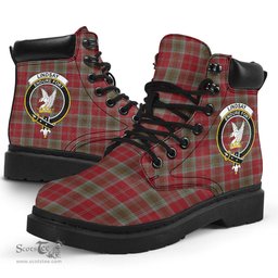 ScotsTee Shop Scottish Lindsay Weathered Clan Crest Tartan All Season Boots