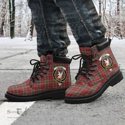 ScotsTee Shop Scottish Lindsay Weathered Clan Crest Tartan All Season Boots