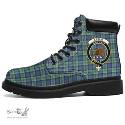 ScotsTee Shop Scottish Leslie Hunting Ancient Clan Crest Tartan All Season Boots